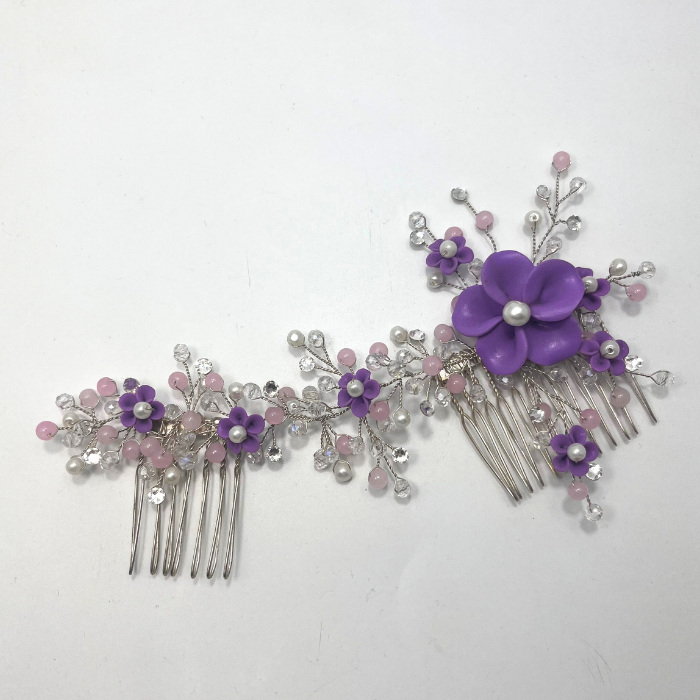 Pieptane handmade cu Swarovski Elements Natalie