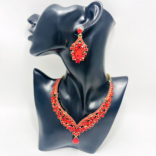 Set bijuterii elegant Red Quinn
