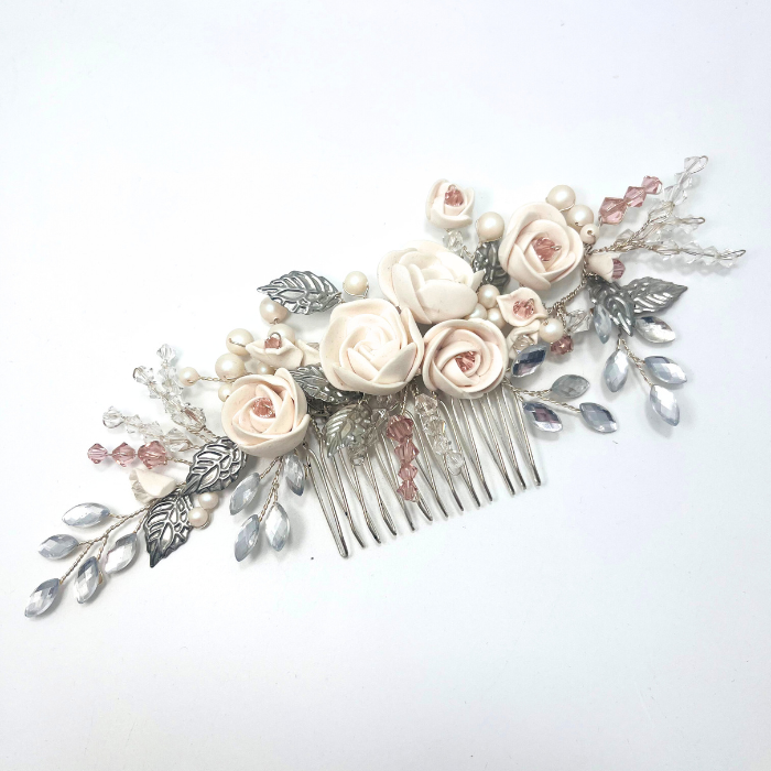 Pieptane handmade cu Swarovski Elements Alana