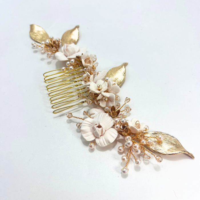 Pieptane handmade cu Swarovski Elements Cassandra